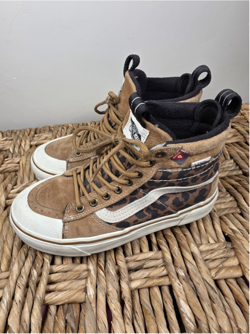 Vans Sk8-Hi MTE HydroGuard 360 Leopard Suede Shoes Womens 6 Mens 4.5 Brown - Picture 4 of 8